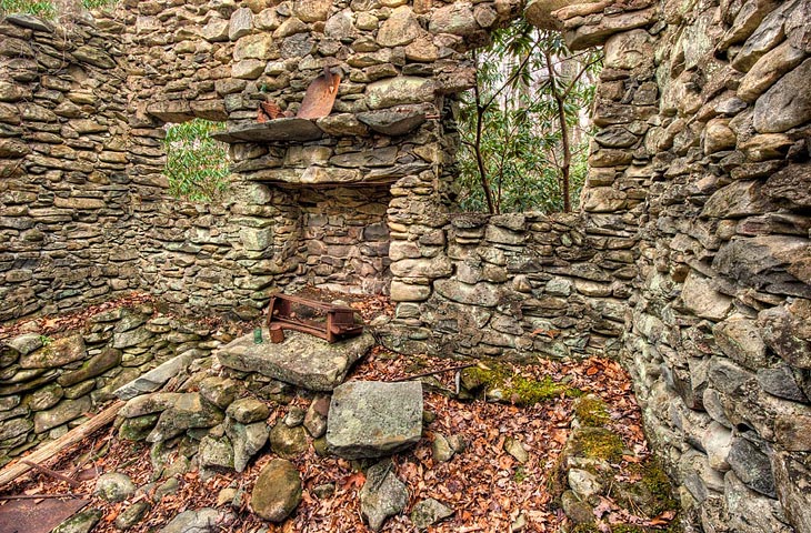 Sugarlands Stone House Fireplace