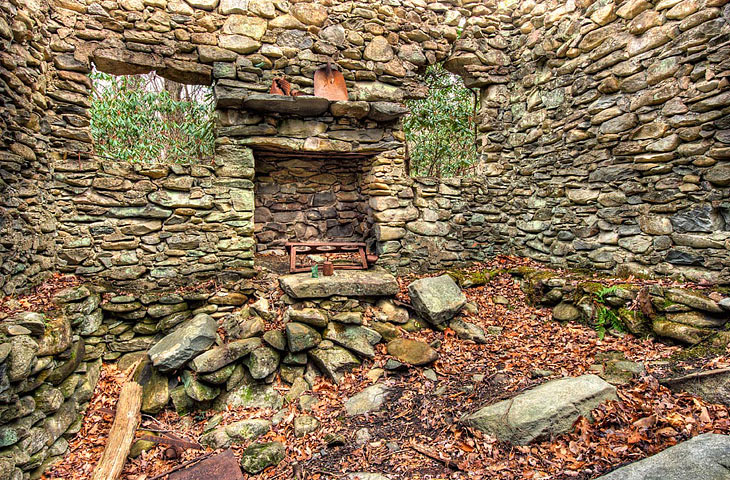 Sugarlands Stone Lodge Fireplace